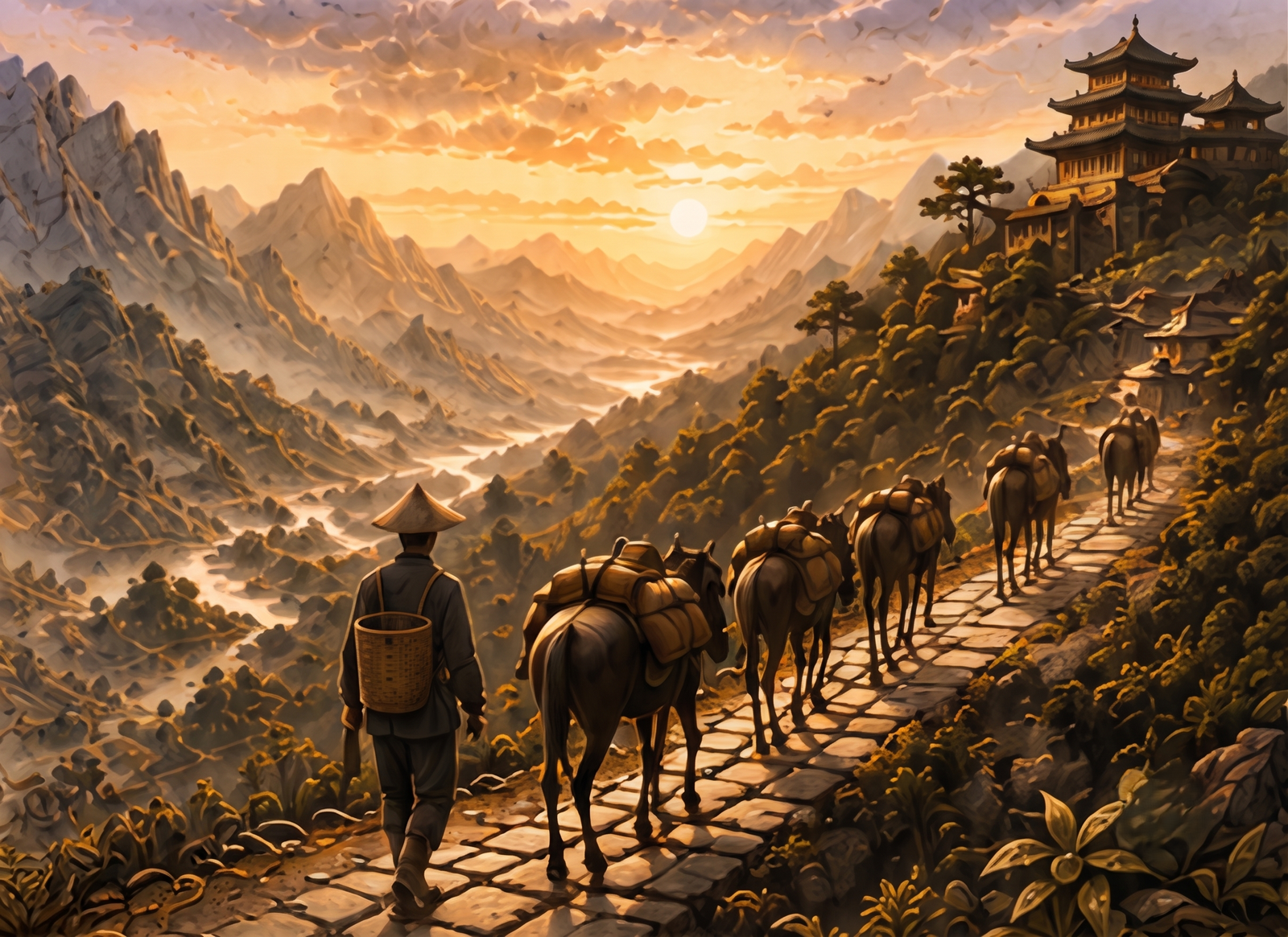 Ancient Tea Forest Mountains